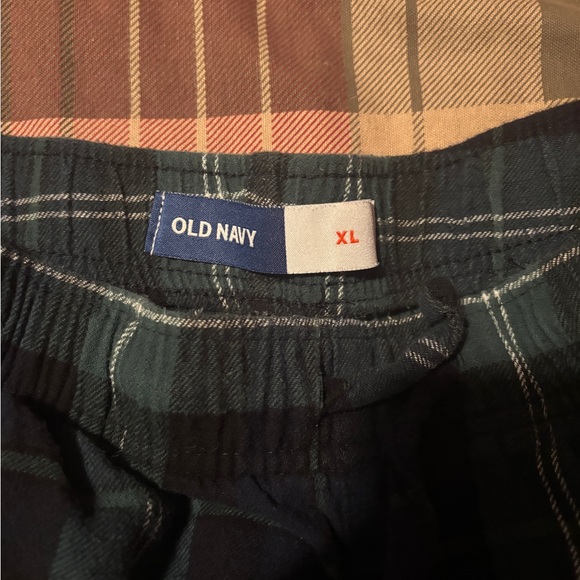 Old navy mens pajama plaid pants green and black XL - Picture 3 of 3